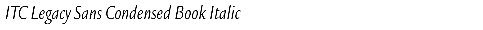 ITC Legacy Sans Condensed Book Italic image